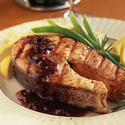 Salmon & Spiced Marsala Plum Sauce